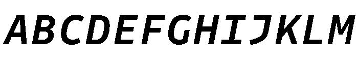 Drive Mono Medium Italic Font UPPERCASE
