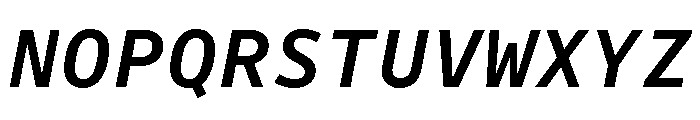 Drive Mono Medium Italic Font UPPERCASE