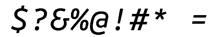 Drive Mono Regular Italic Font OTHER CHARS