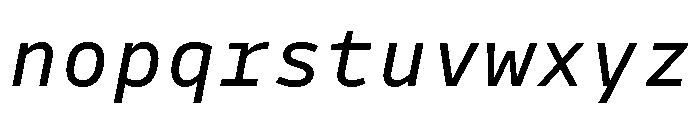 Drive Mono Regular Italic Font LOWERCASE
