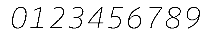 Drive Mono Thin Italic Font OTHER CHARS