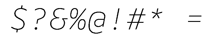 Drive Mono Thin Italic Font OTHER CHARS