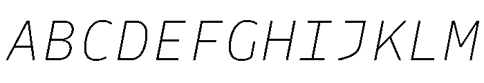 Drive Mono Thin Italic Font UPPERCASE