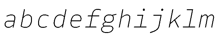 Drive Mono Thin Italic FONT