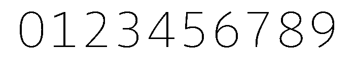 Drive Mono Thin Font OTHER CHARS