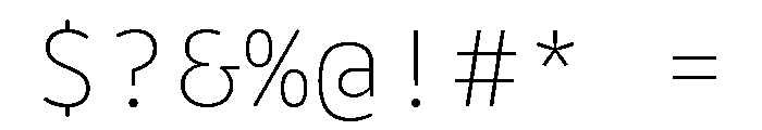 Drive Mono Thin Font OTHER CHARS
