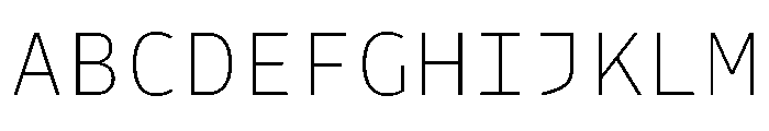 Drive Mono Thin Font UPPERCASE