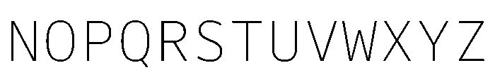 Drive Mono Thin Font UPPERCASE