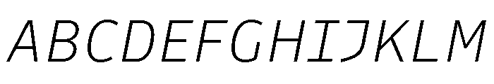 Drive Prop Extra Light Italic Font UPPERCASE
