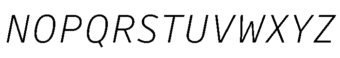 Drive Prop Extra Light Italic Font UPPERCASE