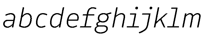 Drive Prop Extra Light Italic FONT