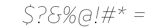Drive Prop Hairline Italic Font OTHER CHARS
