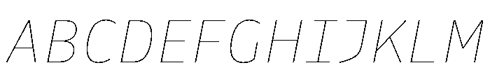 Drive Prop Hairline Italic Font UPPERCASE