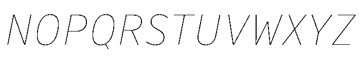 Drive Prop Hairline Italic Font UPPERCASE