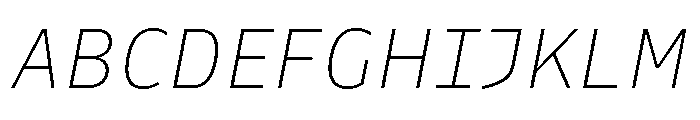 Drive Prop Thin Italic Font UPPERCASE