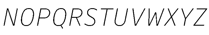 Drive Prop Thin Italic Font UPPERCASE