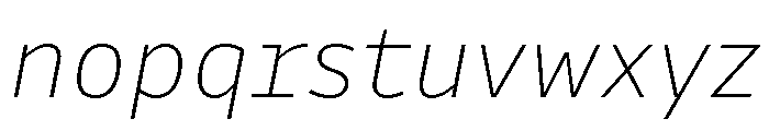 Drive Prop Thin Italic Font LOWERCASE