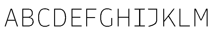 Drive Prop Thin Font UPPERCASE