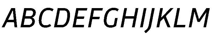 Drive Regular Italic Font UPPERCASE