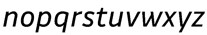 Drive Regular Italic Font LOWERCASE