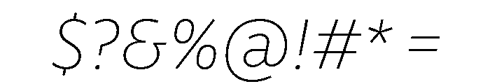 Drive Thin Italic Font OTHER CHARS