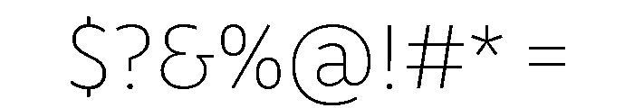 Drive Thin Font OTHER CHARS