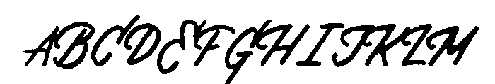 Driver Handwritten Regular Font UPPERCASE