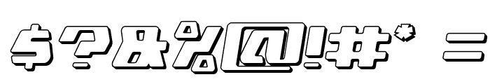 DS man 3D Semi-Italic Font OTHER CHARS