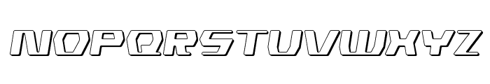 DS man 3D Semi-Italic Font UPPERCASE