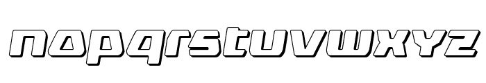 DS man 3D Semi-Italic Font LOWERCASE