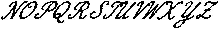 DT Script Slanted otf (400) Font UPPERCASE