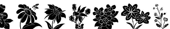 DT Flowers 2 Font LOWERCASE
