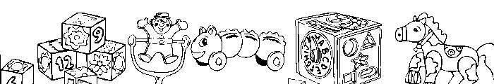 DT Rachels Toys Font UPPERCASE