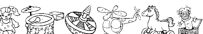 DT Rachels Toys Font UPPERCASE