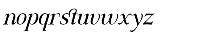 DT Hebrinks Medium Italic Font LOWERCASE