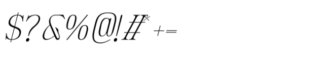 DT Hebrinks Thin Italic Font OTHER CHARS
