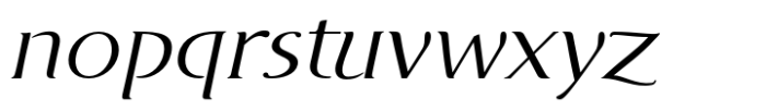 DT Skiart Serif Leaf Less Italic Font LOWERCASE