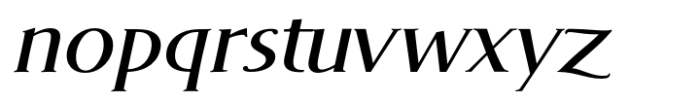 DT Skiart Serif Mini Semi Bold Italc Font LOWERCASE