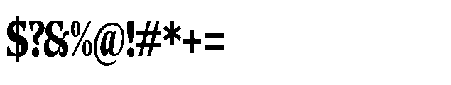 DTF Benhill Black Condensed Font OTHER CHARS