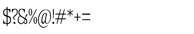 DTF Benhill Extra Light Condensed Font OTHER CHARS