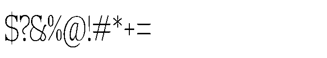 DTF Benhill Rounded Thin Condensed Font OTHER CHARS