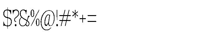 DTF Benhill Thin Condensed Font OTHER CHARS
