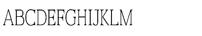 DTF Benhill Thin Condensed Font UPPERCASE