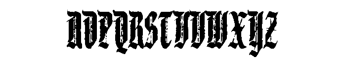 Duckvard-Rough Font UPPERCASE