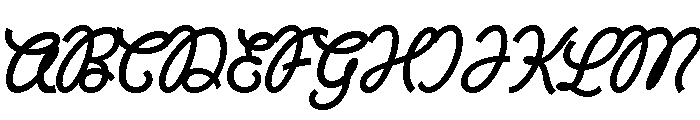 Durlane Script Regular Font UPPERCASE