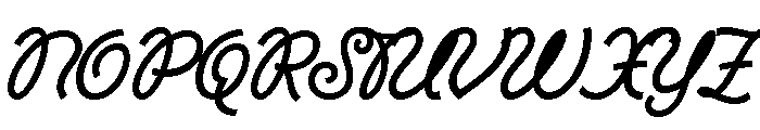 Durlane Script Regular Font UPPERCASE