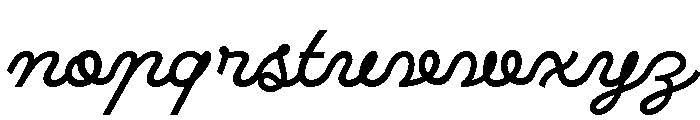 Durlane Script Regular Font LOWERCASE