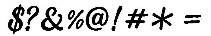 Dusklight Script Regular Font OTHER CHARS