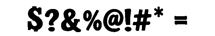 Dustero Font OTHER CHARS