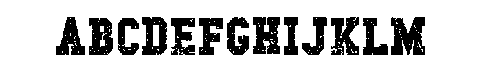 Dusty Letter Regular Font UPPERCASE